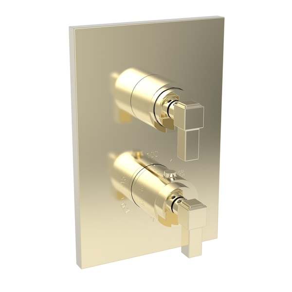 Newport Brass 1/2" Square Thermostatic Trim Plate With Handle in French Gold (Pvd) 3-3143TS-24A - main